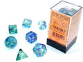 Nebula Polyhedral Oceanic/Gold Luminary 7-Die Set