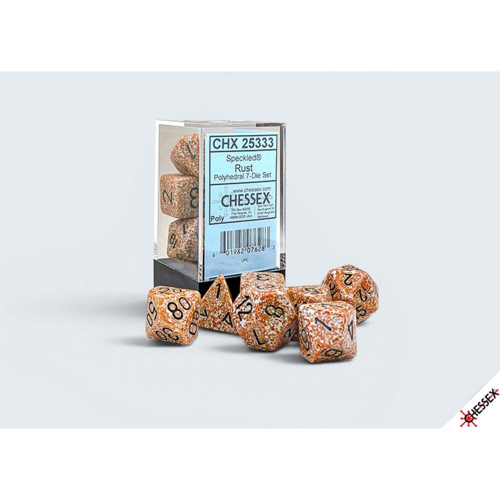 Speckled Rust Polyhedral 7-Dice Set