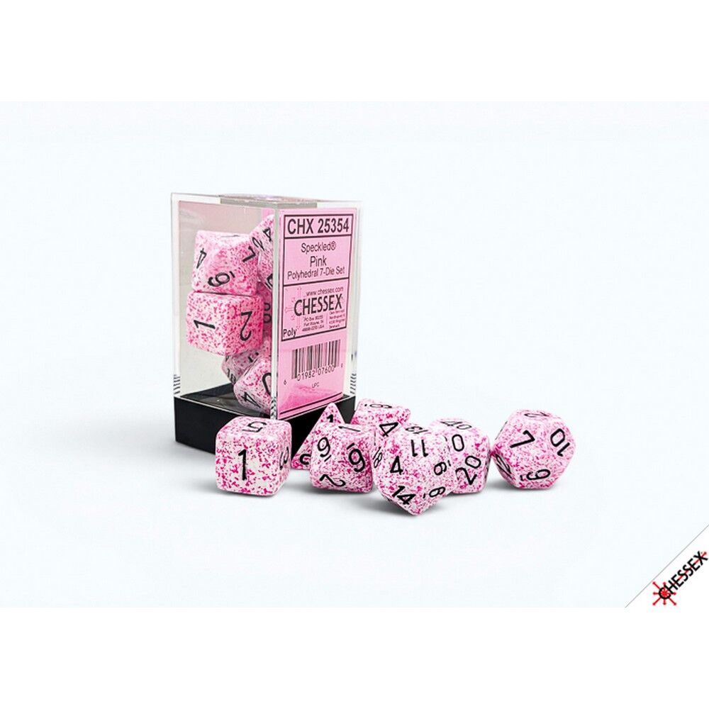 Speckled Pink Polyhedral 7-Dice Set