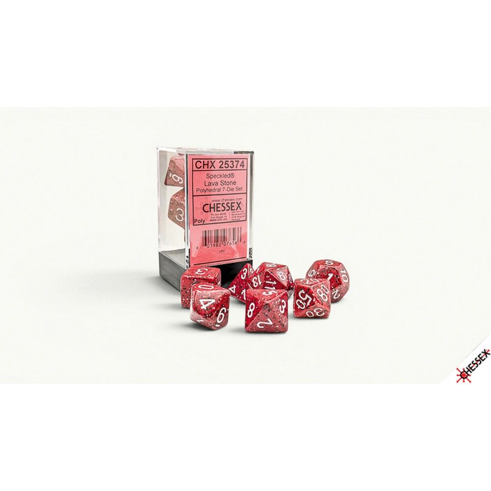 Speckled Lava Stone Polyhedral 7-Dice Set