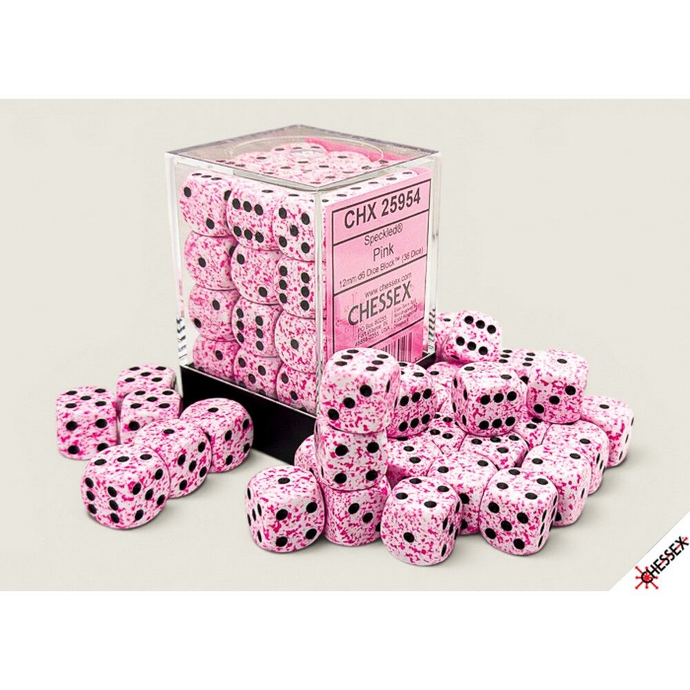 Speckled Pink 12mm d6 Dice Block (36 dice)