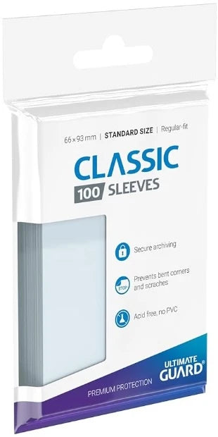 Ultimate Guard: Sleeves – Classic Soft – Transparent (100 pack)