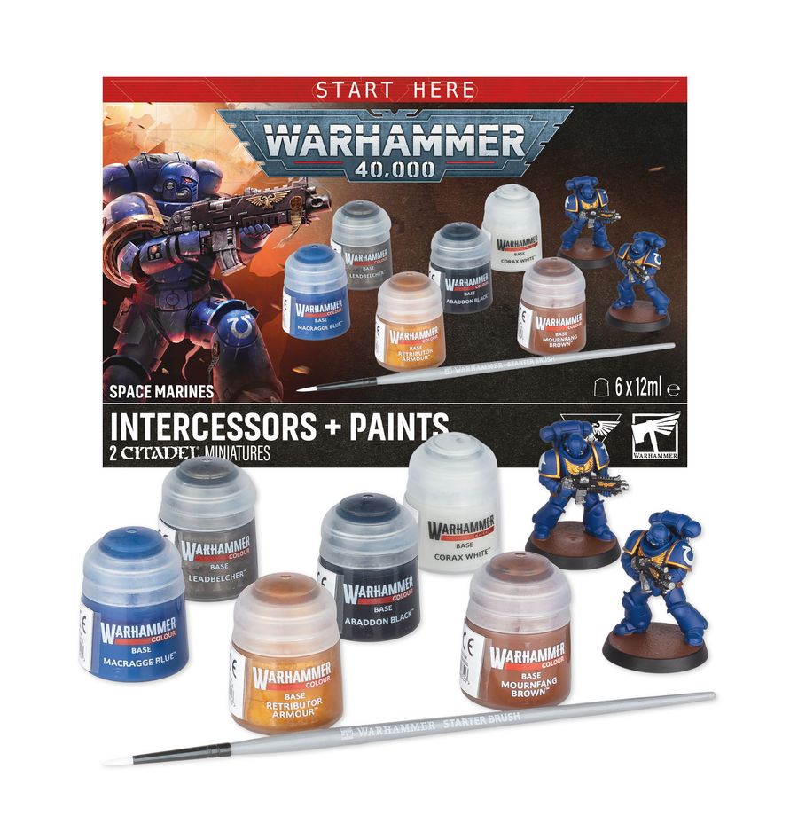 Warhammer 40,000: Space Marines (Intercessors + Paints)