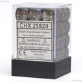 Opaque 12mm d6 Dark Grey/Copper Block